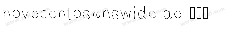 novecentosanswide de字体转换